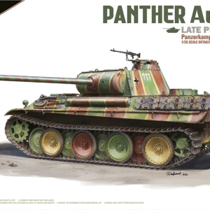 Maquette char Panther Ausf. G Late Production 1/35 Das Werk DW35041 avec canon métal et détails réalistes.