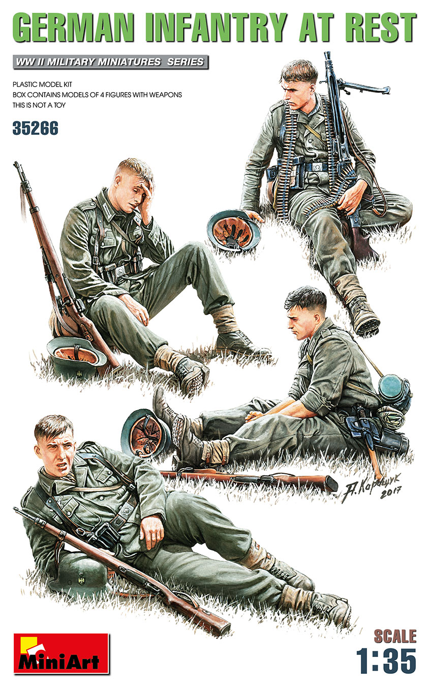 Boîte de maquette en plastique comprenant 4 figurines militaires à assembler avec armes et équipements
