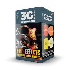 Coffret de peinture acrylique AK Interactive Fire Effect pour figurines et décors