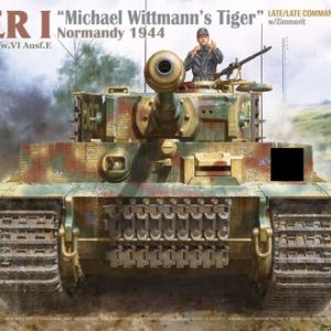 Boîte de maquette du char lourd allemand Tiger I Pz.Kpfw. VI Ausf. E de la Seconde Guerre mondiale