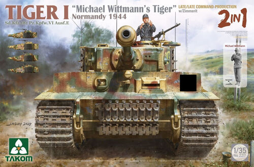 Boîte de maquette du char lourd allemand Tiger I Pz.Kpfw. VI Ausf. E de la Seconde Guerre mondiale