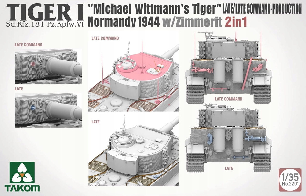 Boîte de maquette du char lourd allemand Tiger I Pz.Kpfw. VI Ausf. E de la Seconde Guerre mondiale