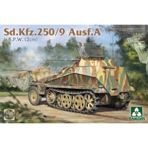 Maquette 1/35 blindé allemand Sd.Kfz. 250/9 Ausf. A avec intérieur et chenilles articulées